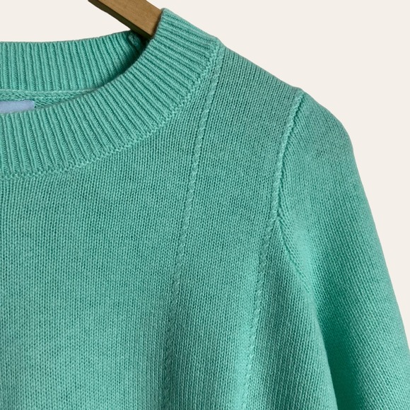 Hill House The Cropped Silvie Merino Wool Sweater in Ocean Wave Size S - Picture 5 of 12